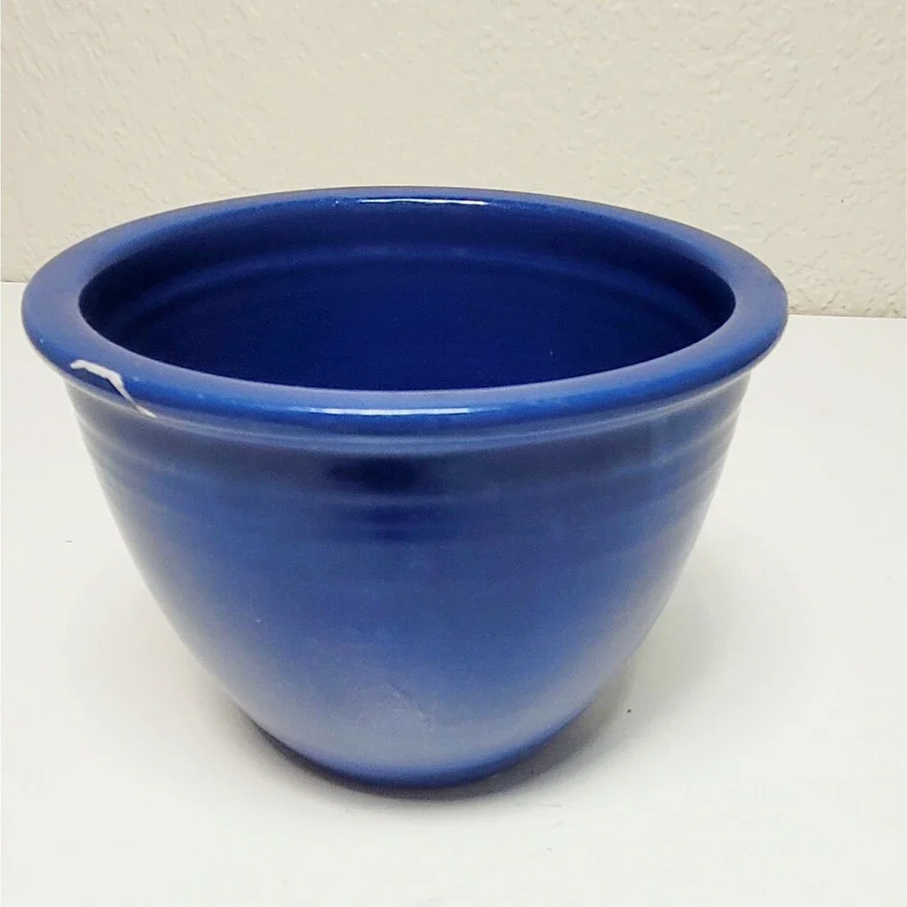 VINTAGE Fiesta Ware BLUE #1 Nesting Mixing Bowl Fiestaware - -small chip